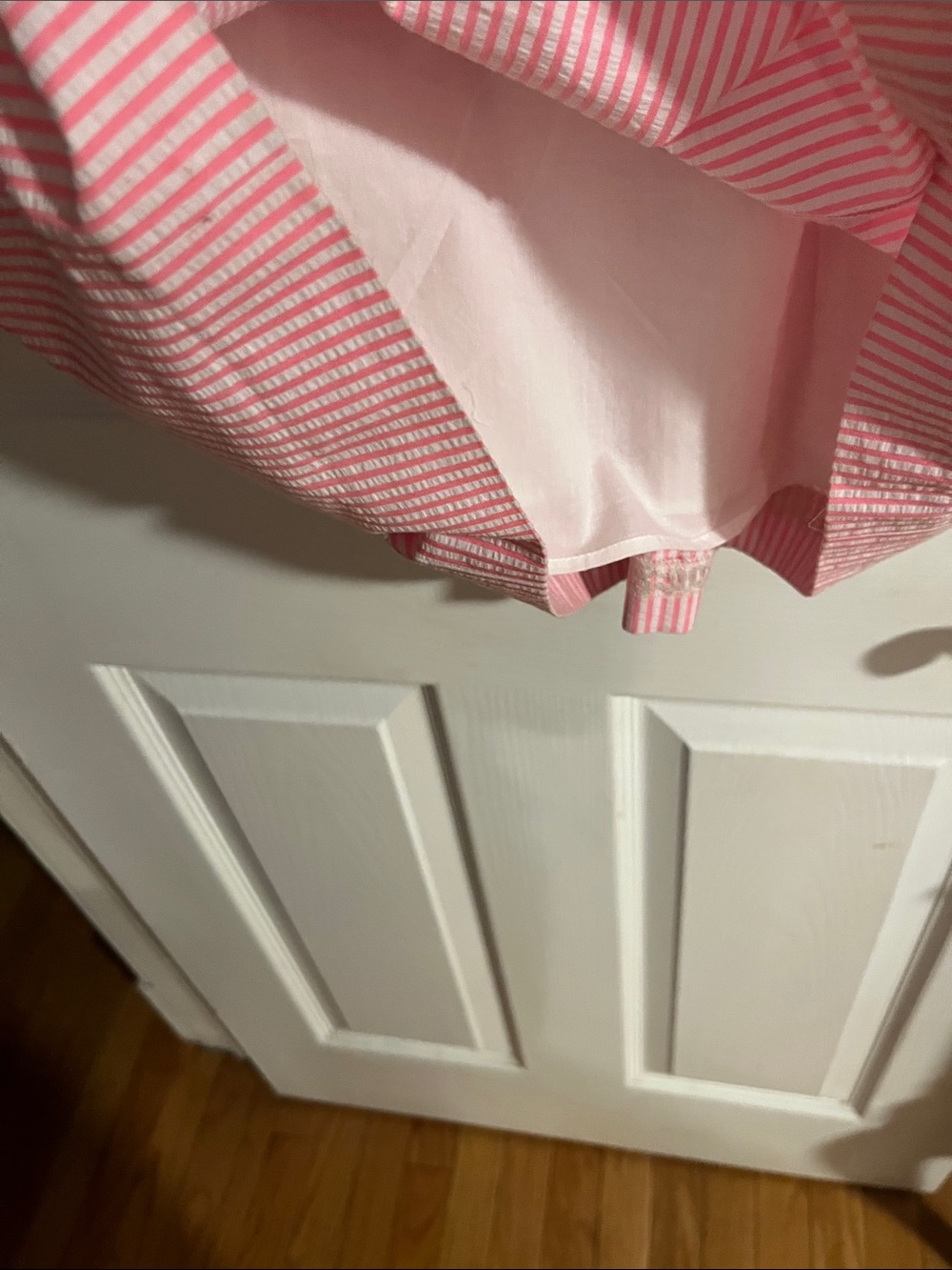 Lilly Pulitzer White Eyelet Bodice Pink Seersucker Skirt women’s Dress. - Picture 4 of 10